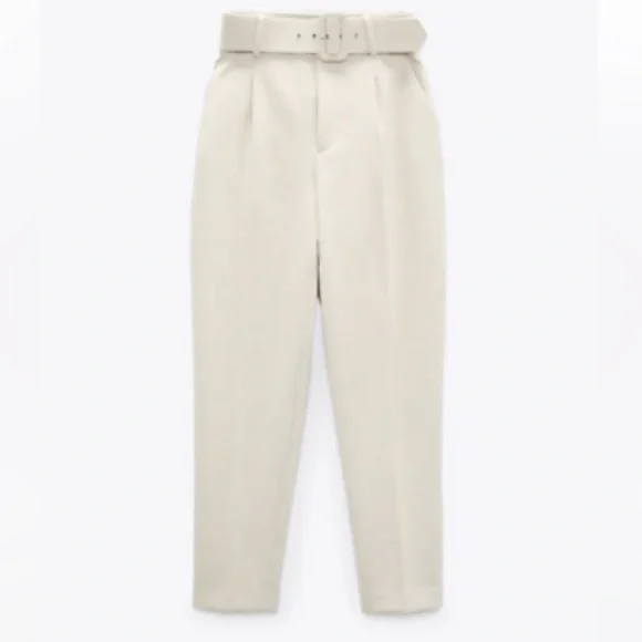Blogger's Favorite 🤩 Zara Business Pants with Fabric Covered Belt - Picture 6 of 6